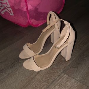 Nude Block Heel Sandals